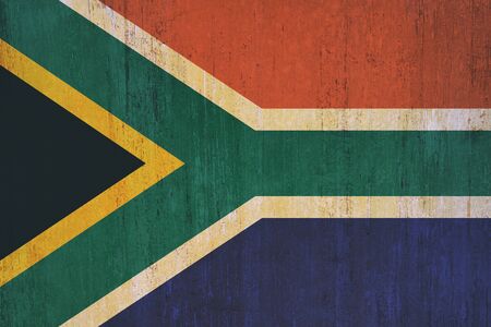 South Africa flag background in vintage styleの写真素材