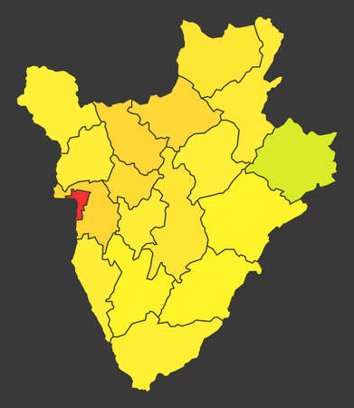 Burundi population heat map as color density illustrationの写真素材