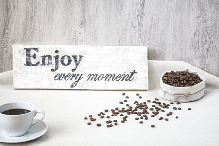 Roasted coffee beans for morning coffeeの写真素材