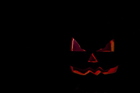 Halloween. Jack O 'Lantern on the black