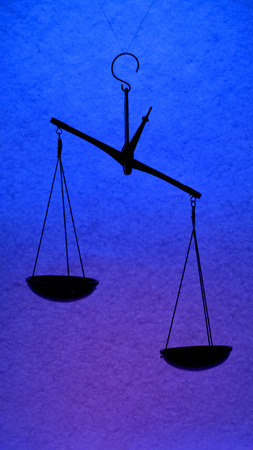 Scales on the colorful background.  Law and justice concept. Astrology signの写真素材