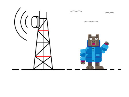 Cartoon brown bearのイラスト素材