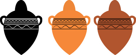 Ancient Egypt vasesのイラスト素材