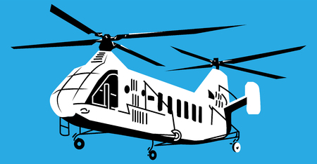 Vector illustration of helicopter.のイラスト素材