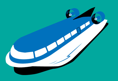 Retro hydrofoil flat.のイラスト素材