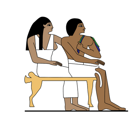 Ancient Egypt family.のイラスト素材