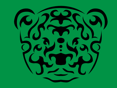 Tribal bear illustrationのイラスト素材