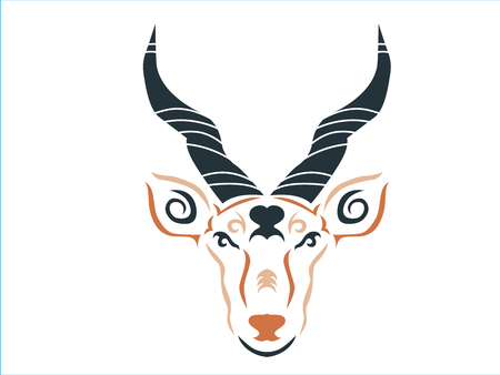 Tribal blackbuck illustrationのイラスト素材