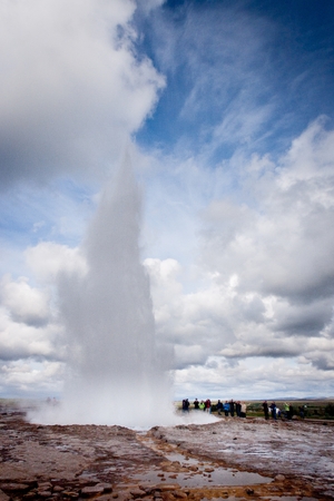 Geyser eruptionの写真素材