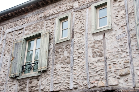 The side of an old buildingの写真素材