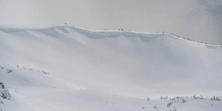 Snow covered mountains, Whistler, British Columbia, Canadaの写真素材
