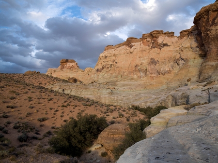 Rock formations on a landscape, Amangiri, Canyon Point, Hoodoo Trail, Utah, USA