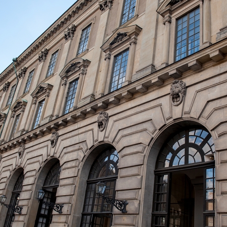 Low angle view of the royal palace, Stockholm Palace, Gamla Stan, Stockholm, Swedenのeditorial素材