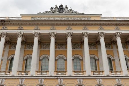 Low angle view of the museum, Mikhailovsky Palace, St. Petersburg, Russiaのeditorial素材