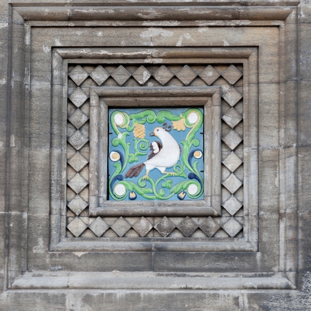 Mosaic work on the wall of the Church of the Saviour on Spilled Blood, St. Petersburg, Russiaのeditorial素材
