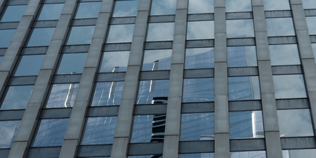 Low angle view of a building, Chicago, Cook County, Illinois, USAの写真素材