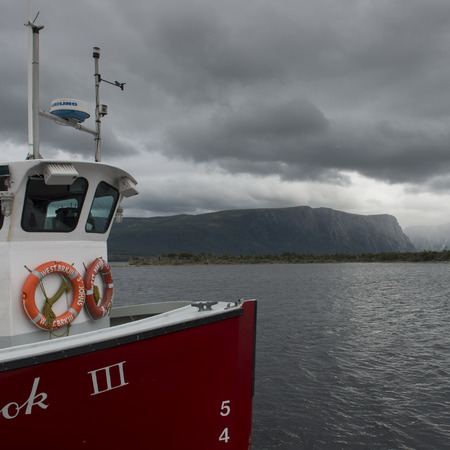 Western Brook Pond fjord boat tour, Gros Morne National Park, Newfoundland and Labrador, Canadaのeditorial素材