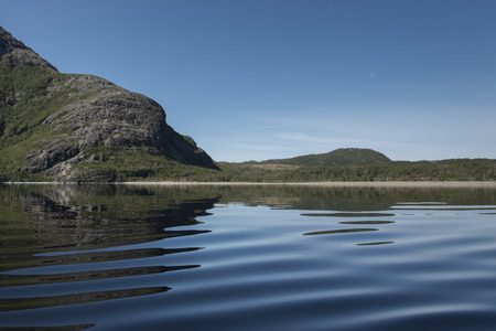 Trout River Pond in Gros Morne National Park, Newfoundland and Labrador, Canadaの写真素材