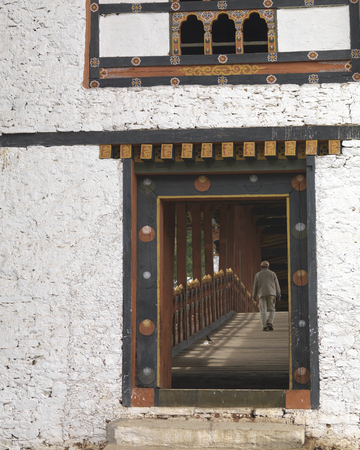 Entrance gate of the Punakha Monastery, Punakha, Bhutanの写真素材