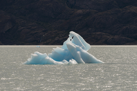 Iceberg in lake, Lake Argentinoの写真素材