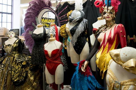 Costumed mannequins in the Radio City Music Hall, Rockefeller Center, Midtown Manhattan, New York City, New York State, USAの写真素材