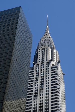 Low angle view of the Chrysler Building, Midtown, Manhattan, New York City, New York State, USAのeditorial素材