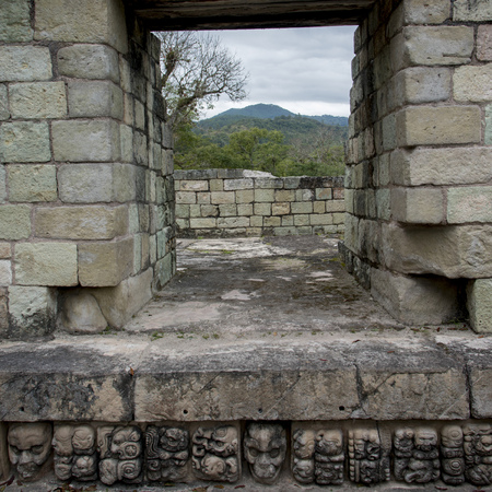 Ruins at an archaeological site, Copan, Copan Ruinas, Copan Department, Honduras