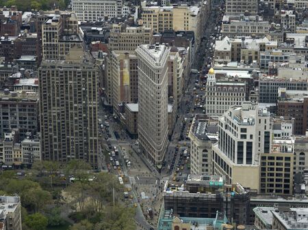 Aerial view of cityscape, Midtown Manhattan, New York City, New York State, USAの写真素材