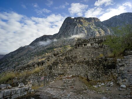 Ruins of Kotor Fortress, Kotor, Bay of Kotor, Montenegro