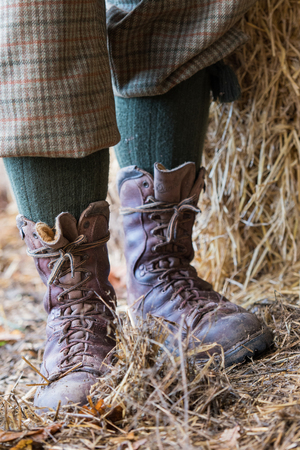 Game shooting and country attire and boots
