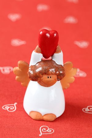Angel with heartの写真素材