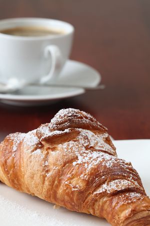 Croissant and coffeeの写真素材