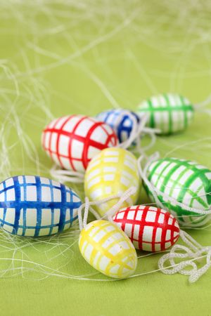 Colorful Easter eggsの写真素材