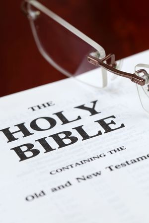 Close up of the Holy Bible. Shallow DOFの写真素材
