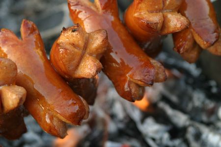 Sausage barbecueの写真素材