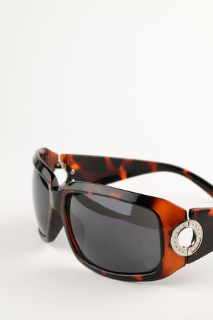 Stylish sunglasses on white background. Copy spaceの写真素材
