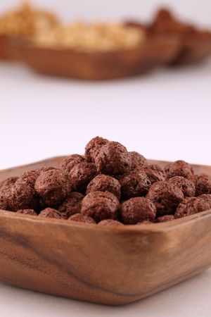 Chocolate and honey cerealsの写真素材