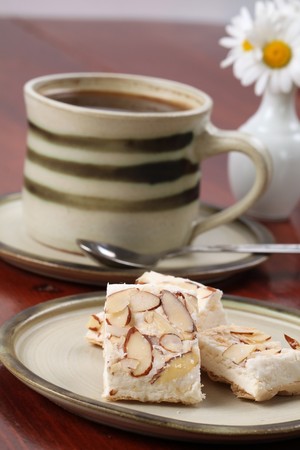 Czech nougat - similar to hard Spanish/Italian turron/torroneの写真素材
