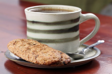 Biscuits and coffeeの写真素材