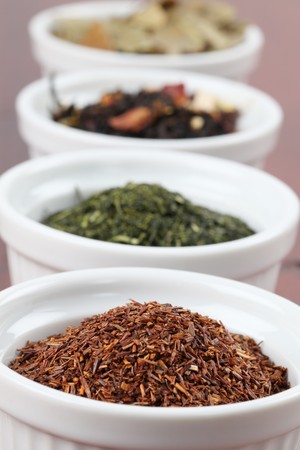 Tea collection - focus on rooibosの写真素材
