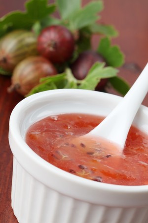 Gooseberry jamの写真素材