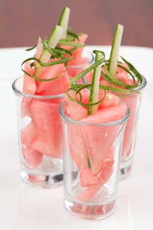 Watermelon appetizersの写真素材
