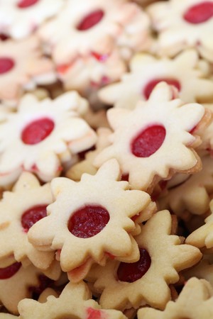 Shortbread cookies - traditional Czech Christmas and wedding cookies.の写真素材