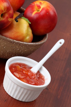 Nectarine jamの写真素材