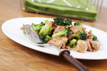 Chicken and broccoli stir fry  Shallow dofの写真素材
