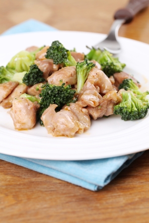 Chicken and broccoli stir fry  Shallow dofの写真素材