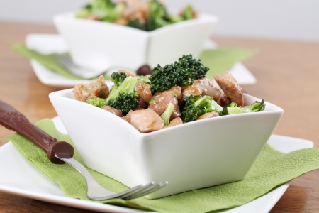 Chicken and broccoli stir fry  Shallow dofの写真素材