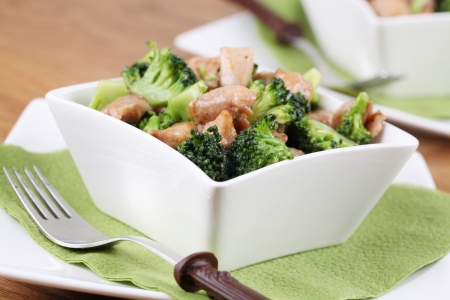 Chicken and broccoli stir fry  Shallow dofの写真素材