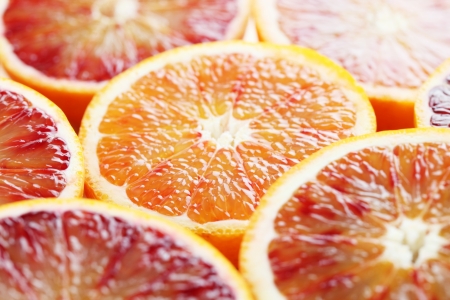 Close up of halved blood orange  Shallow dofの写真素材