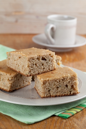 Healthy homemade spelt zucchini cake  Shallow dofの写真素材